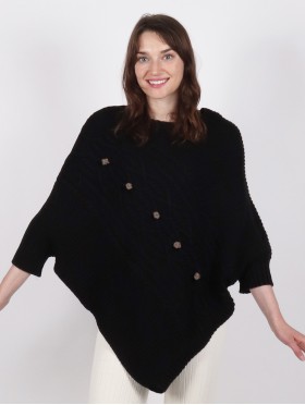 Asymmetrical Poncho W/Sleeves